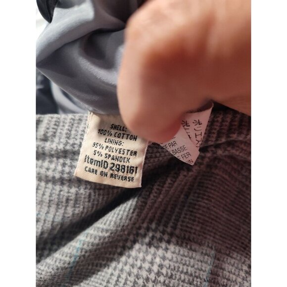 L.L. Bean Pants Womens Size 8 REG Gray Plaid Lined Classic‎ Fit Straight Leg - Picture 8 of 9